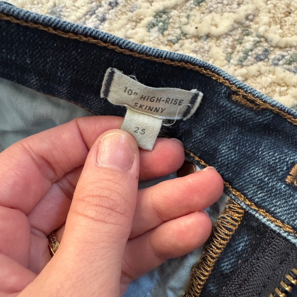 Madewell 10” High-Rise Skinny Jeans – Size 25 – Very Good Condition - Picture 3 of 6